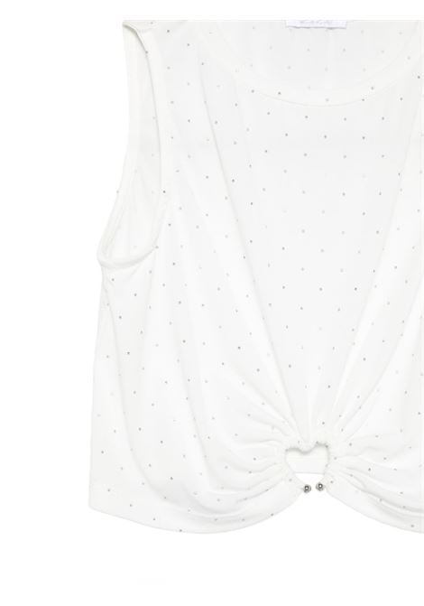 Canotta con strass Lù-Lù BY MISS GRANT | LL4215LATTE